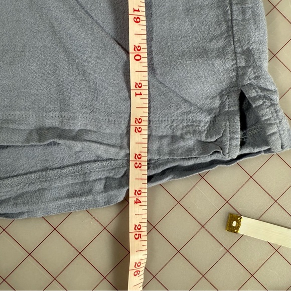 Splendid Blue Linen‎ Blend Blouse Lightweight XL Women’s Short Sleeve Shirt - Picture 7 of 7